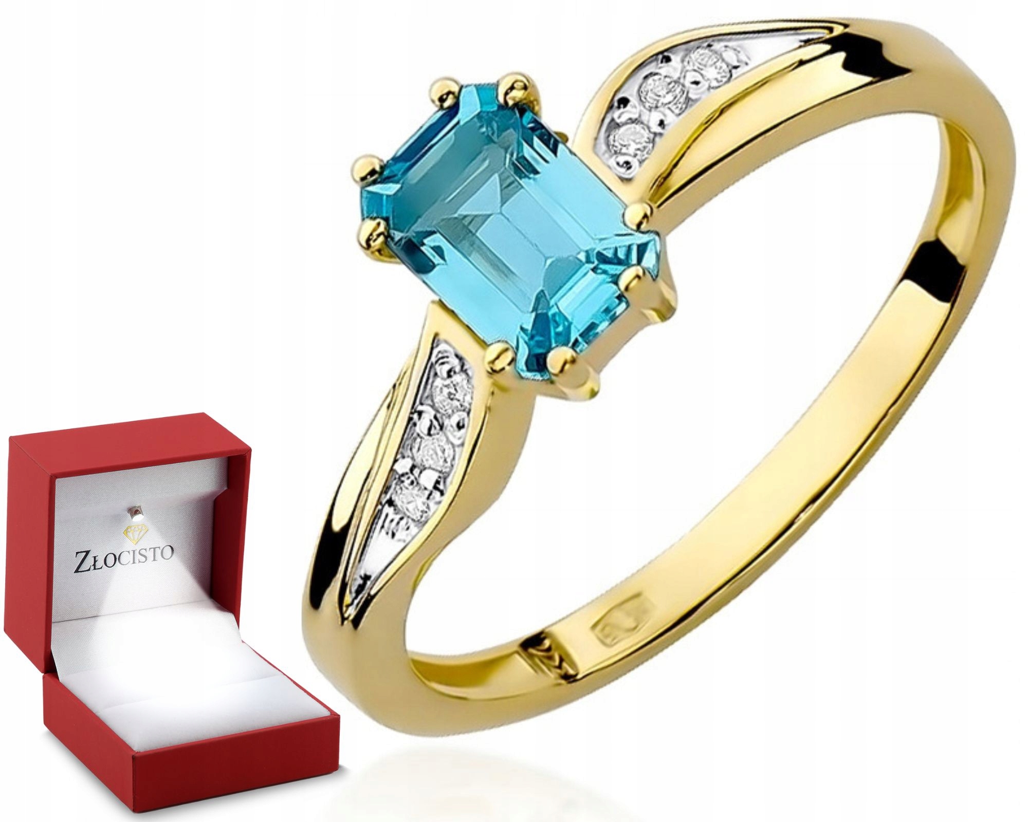 Prstýnek Topaz a Brilianty Gravírování Bonus