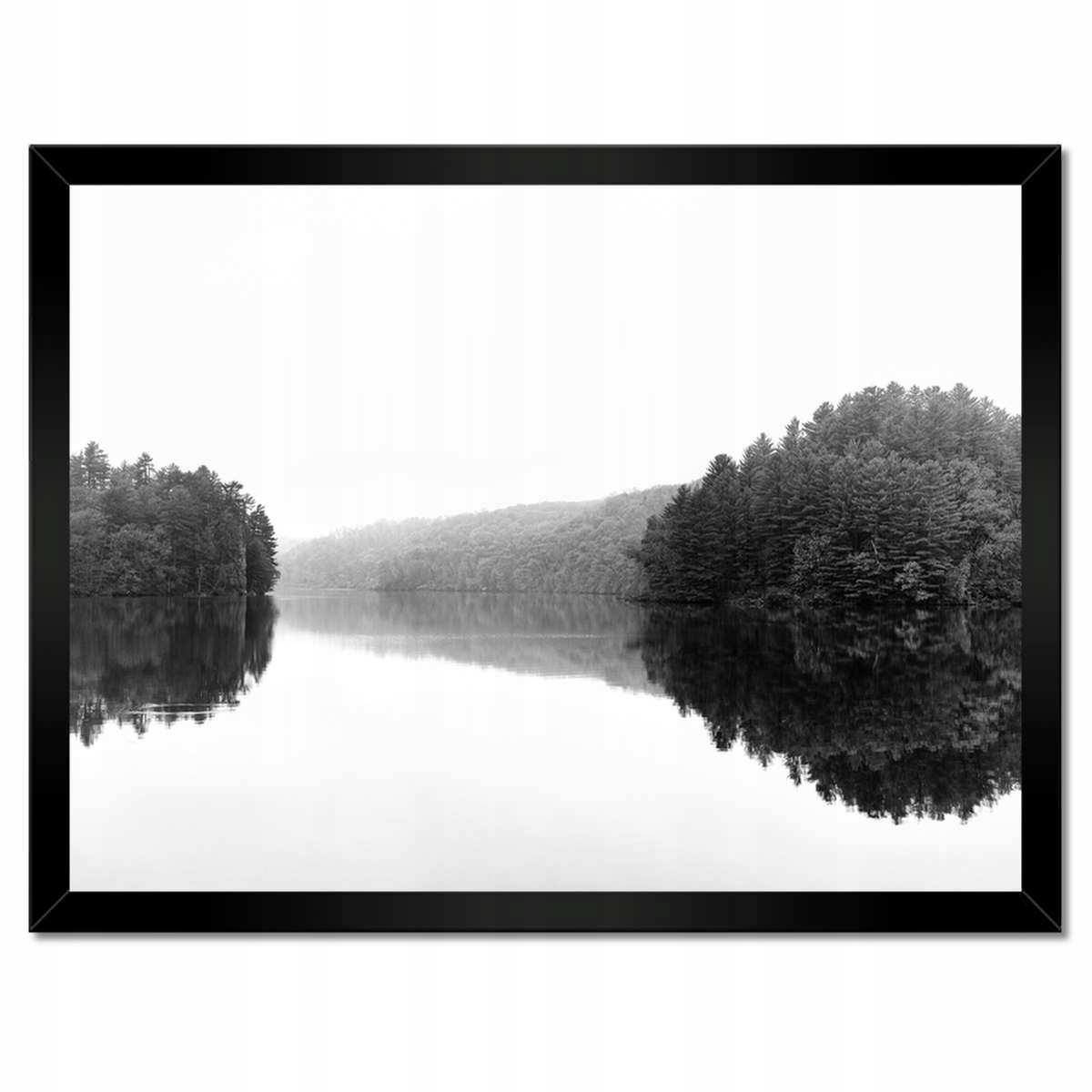Plakáty v rámu 40x30 Jezero Ostrov Černá