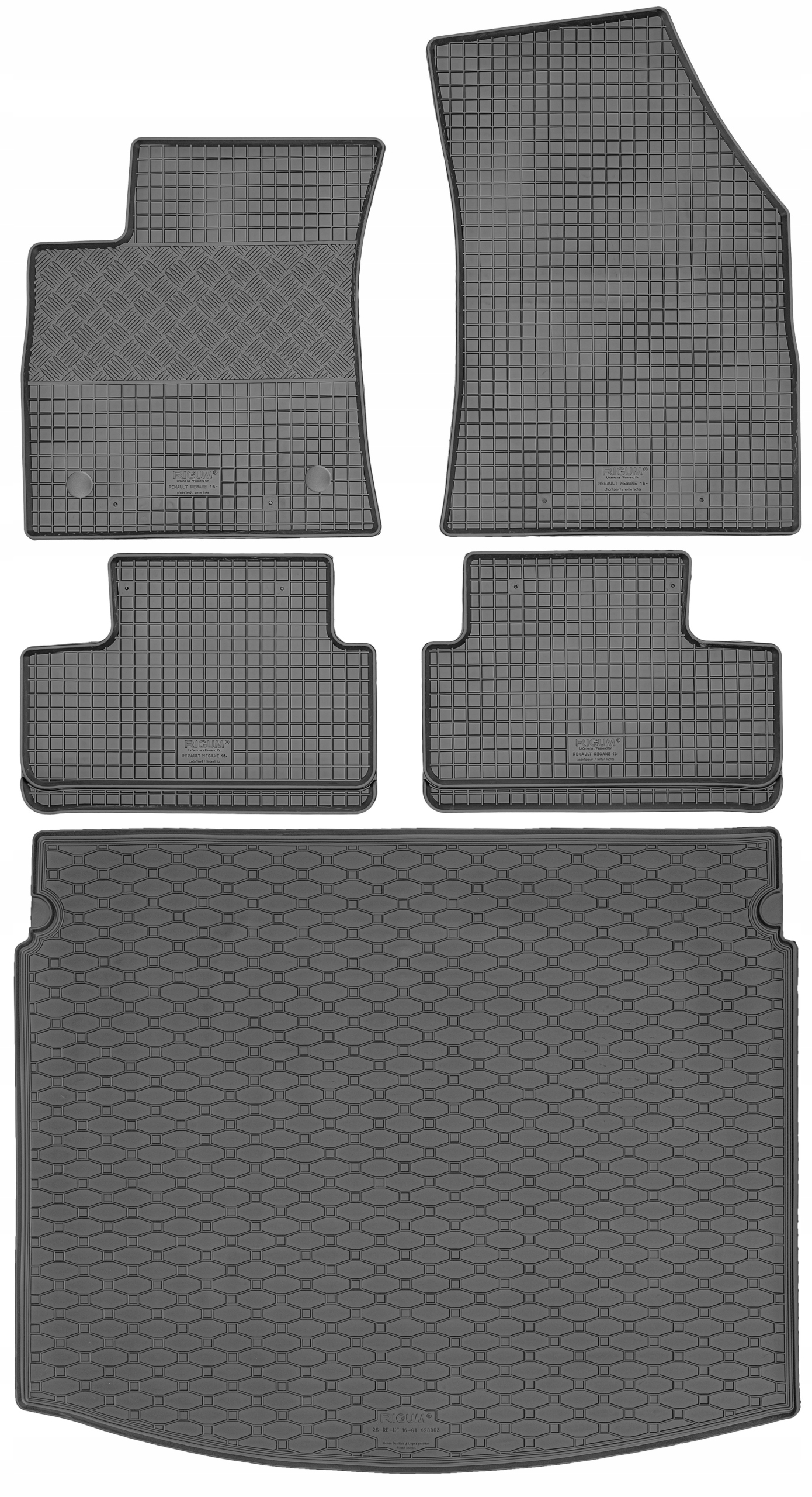 Renault Megane IV Kombi od roku 2016, rohož batožinového priestoru gumové rohože