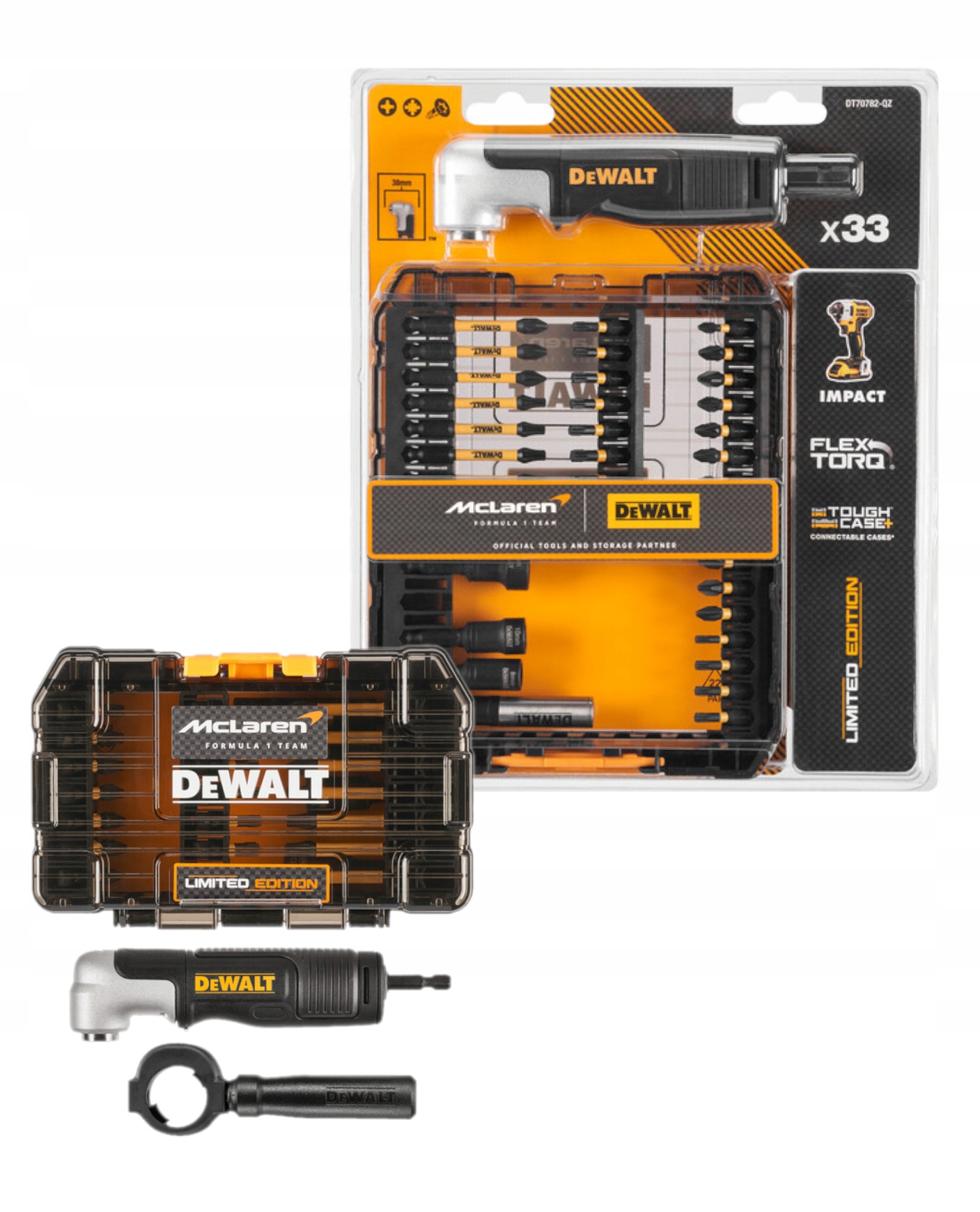 DeWALT Sada bitů Ph Pz Torx v ToughCase+ 33el. McLaren DT70782