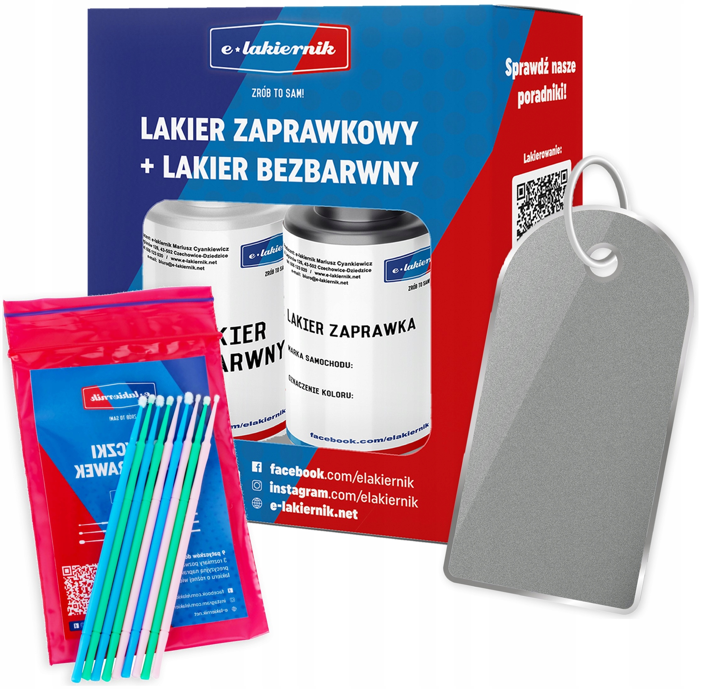 

Lakier Zaprawka Klar Patyczki Ford Moondust Silver