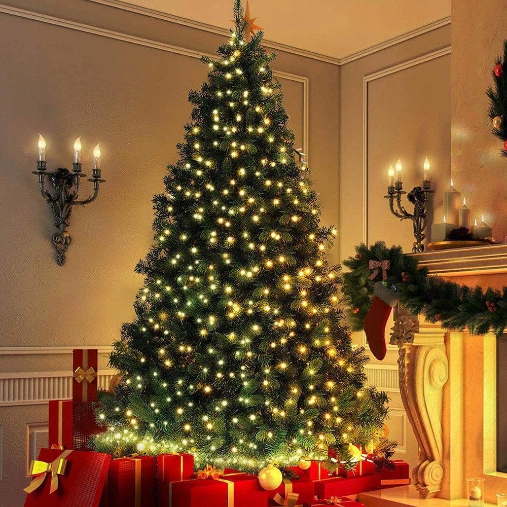 MOCNE LAMPKI CHOINKOWE ZEWNĘTRZNE WEWNĘTRZNE OZDOBY ŚWIĄTECZNE 500LED BIAŁE Kolor lampek biały