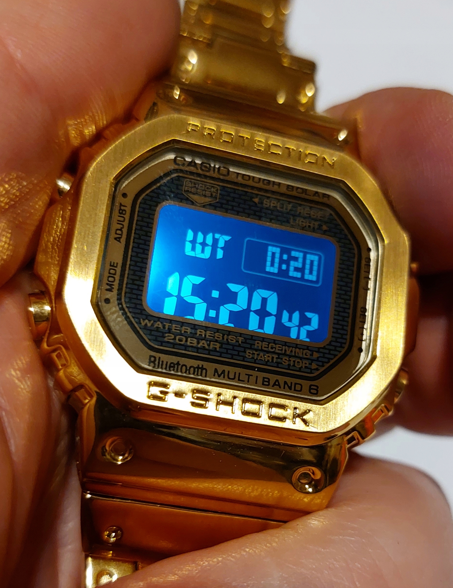 CASIO GSHOCK КРАСИВЫЕ ЧАСЫ МЕТАЛЛИЧЕСКИЙ РЕМЕШОК ЗЛОТЫЙ
