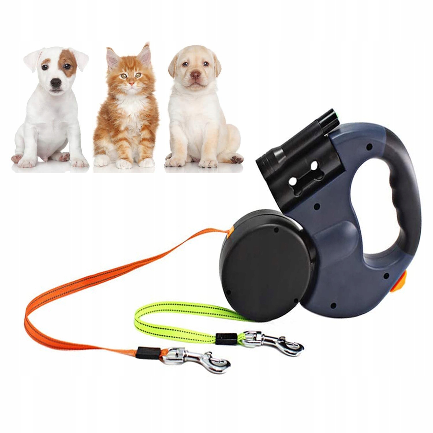 Levně Dvojitá Vodítko Pro Psa Kočku Automatické Škálování 10 Kg 3 M