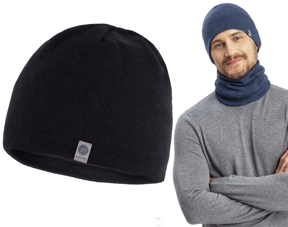 

Polska Czapka męska na polarze Ocieplana PaMaMi