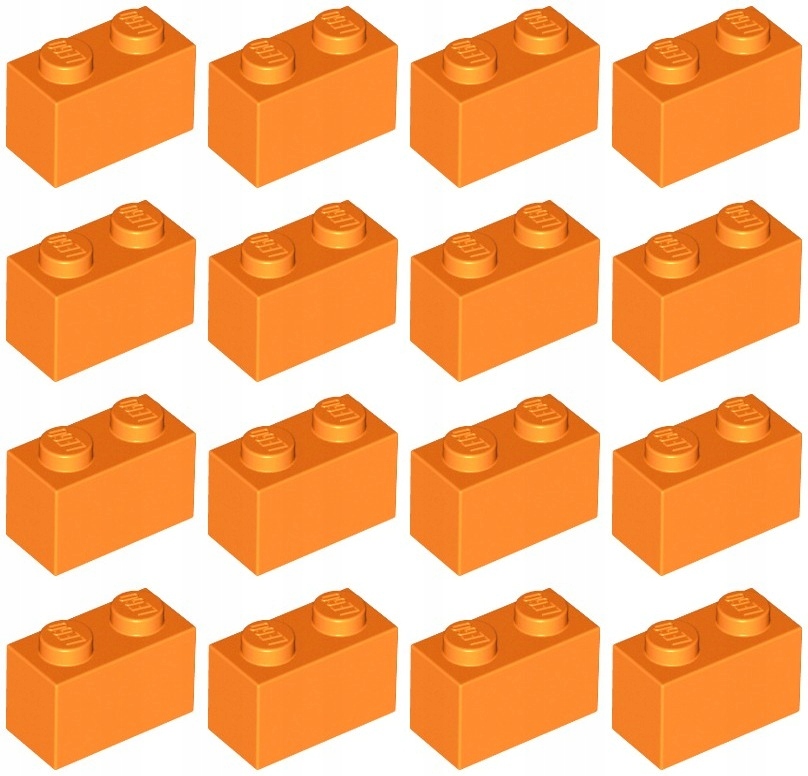 

Lego 3004 Klocek 1x2 pomarańcz Nowy (12g) 16 szt.