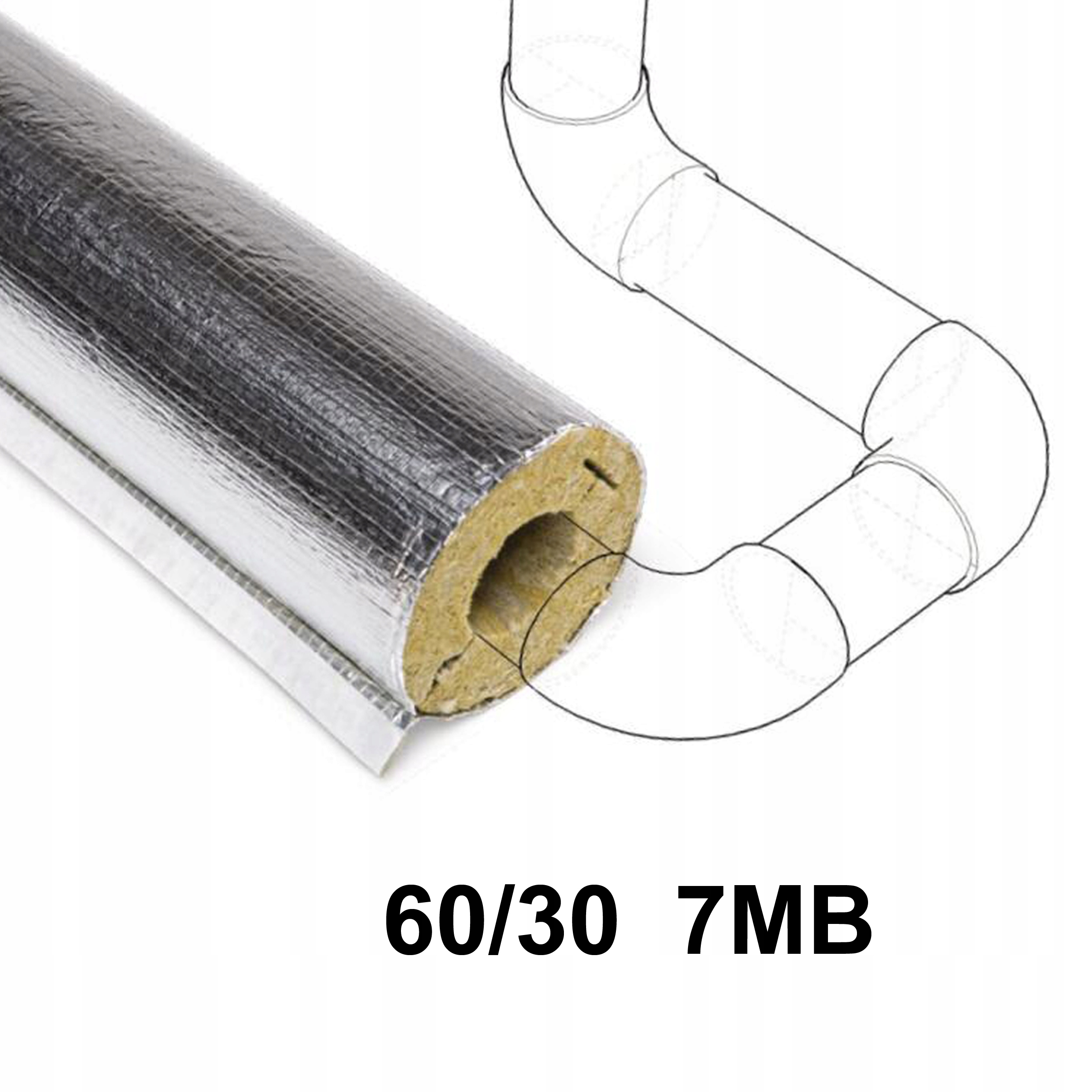 

Otulina z wełny w folii alu Poolwool Al 60/30 7MB