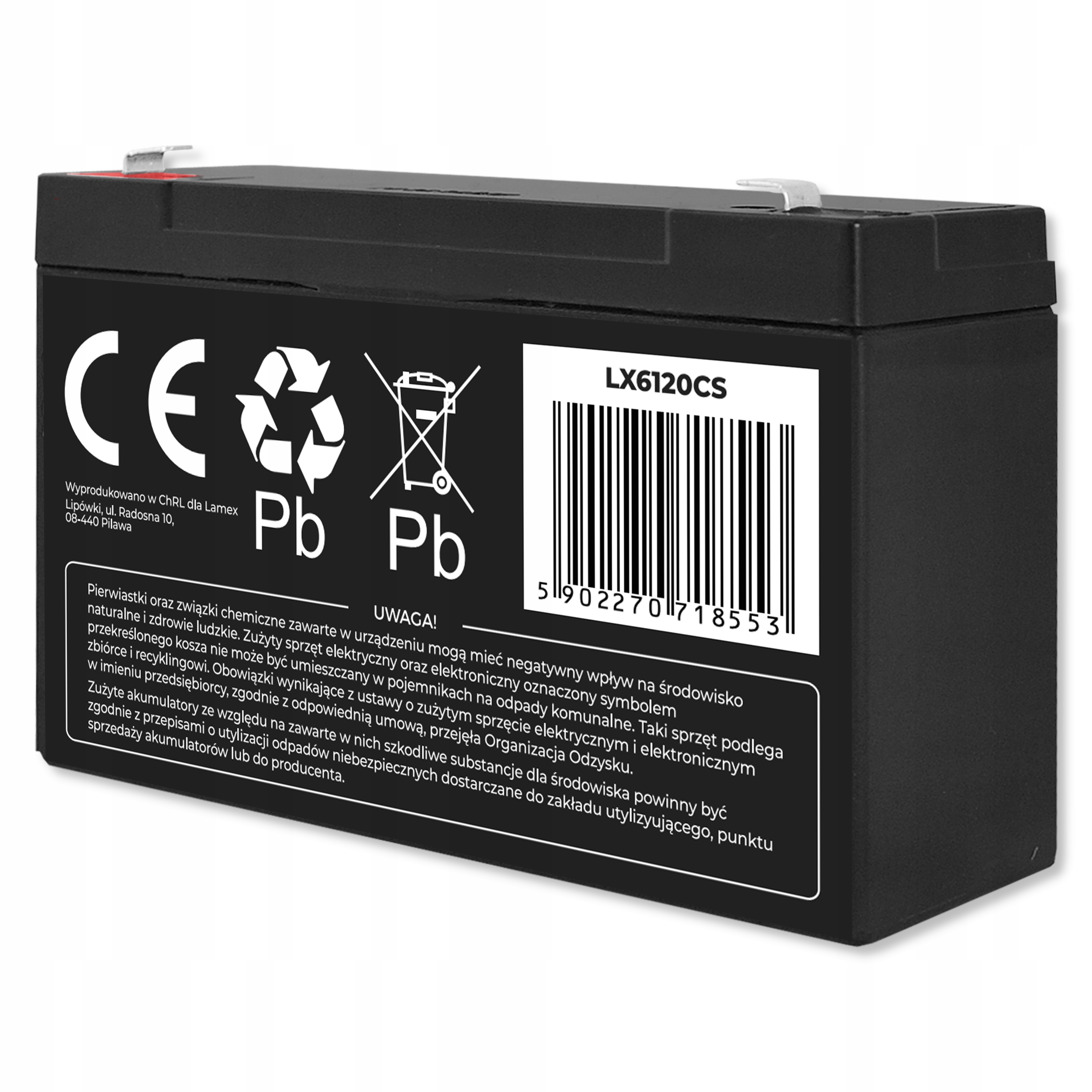 MOCNY AKUMULATOR AGM 6V 12Ah BEZOBSŁUGOWY Producent Cssb