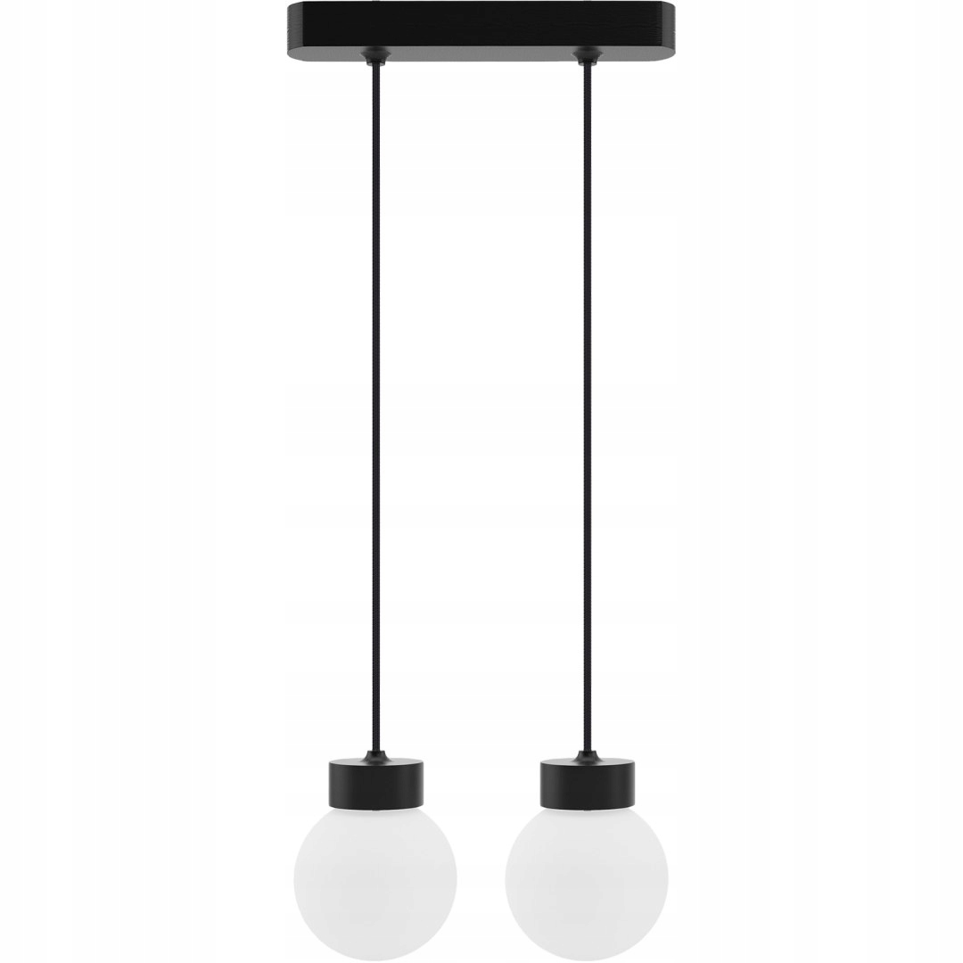 Závesná lampa Barrel-Orb Kula 2pl čierna