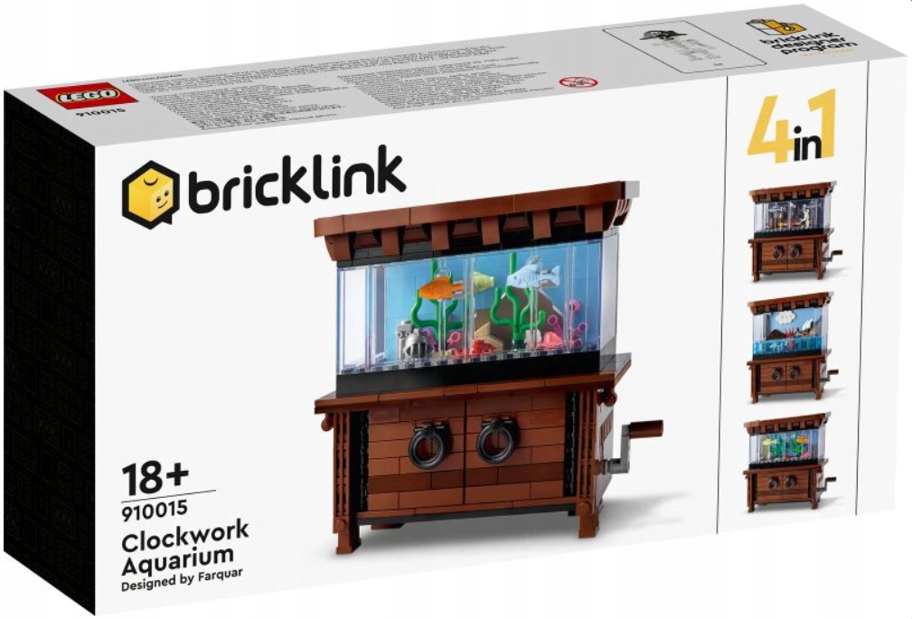 Lego Bricklink 910015 Nakręcane Akwarium
