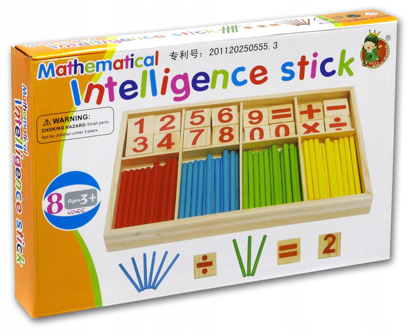 LICZYDŁO DREWNIANE PATYCZKI UKŁADANKA Z CYFERKAMI Kod producenta 675202