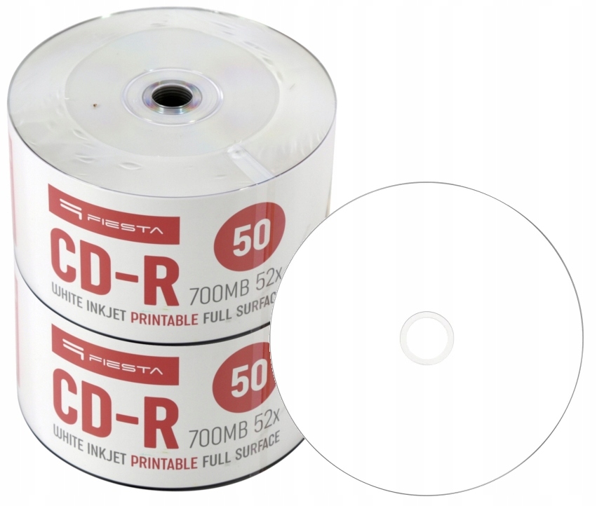 Disky Cd-r 700MB Printable Pro Tisk Bílé 100 ks