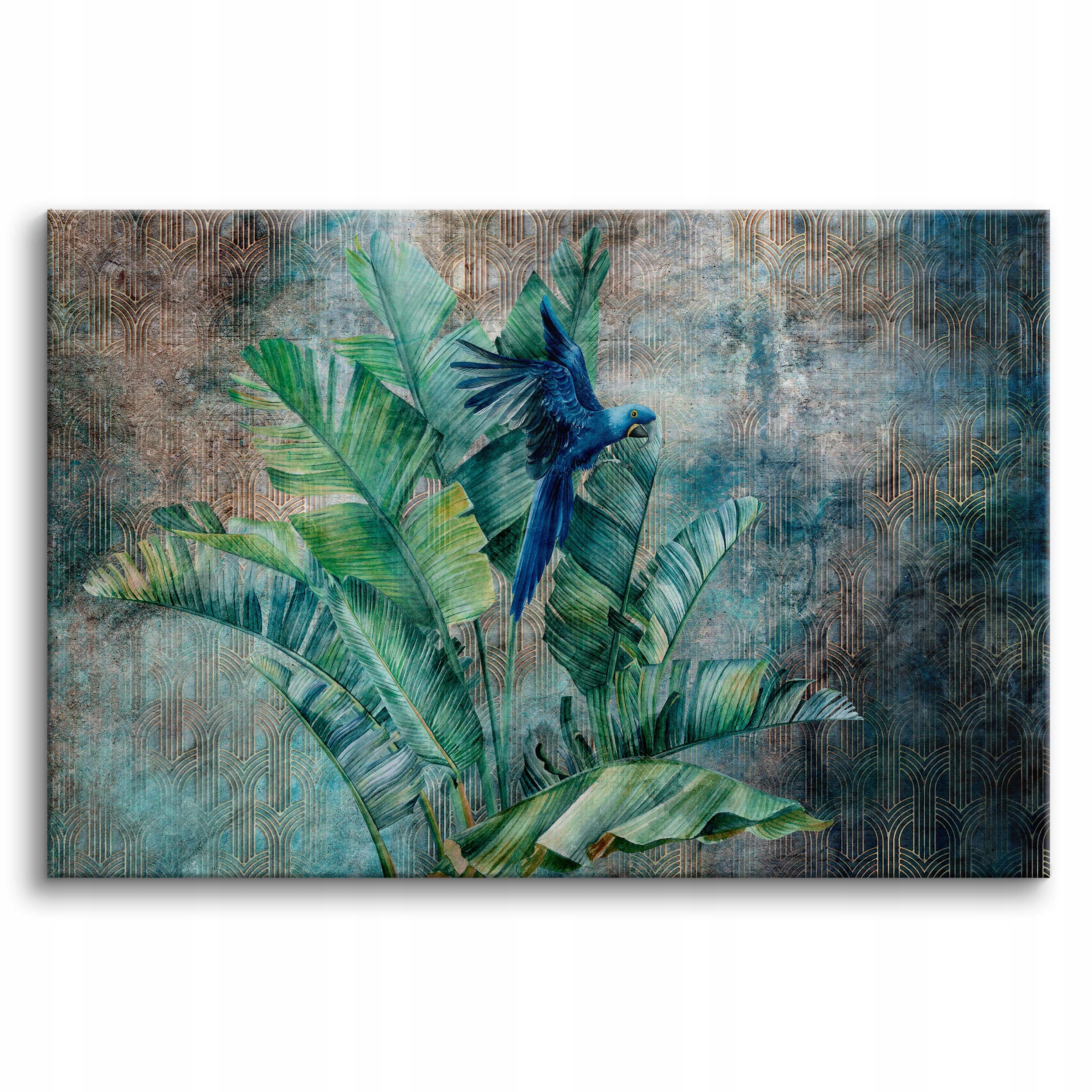 Obraz na plátně Obrazy na zeď do obývacího pokoje zelené listy pastelové 80x120 cm