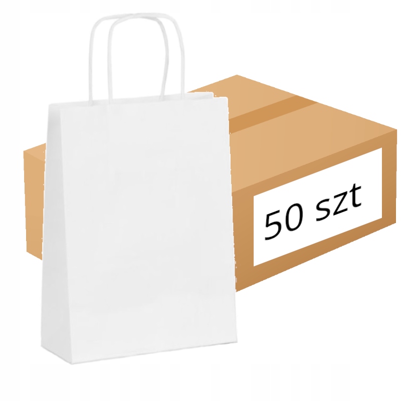 

Torba Papierowa 25x11x32 biała 100g/m2 50 szt A4