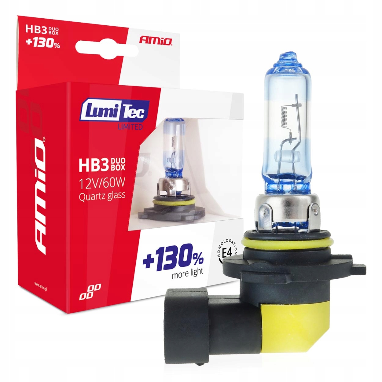 Żarówki HB3 12V 60W LumiTec Limited +130% Duo Amio 02103 Homologacja