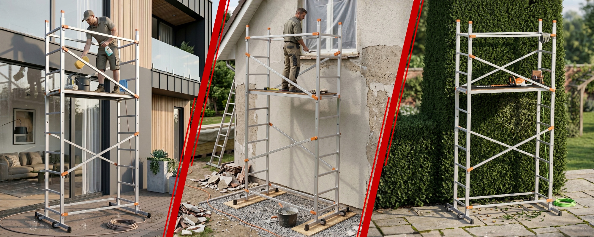Rusztowanie aluminiowe przejezdne jezdne GIERRE G-FA400FL 4,00 m modułowe — 17