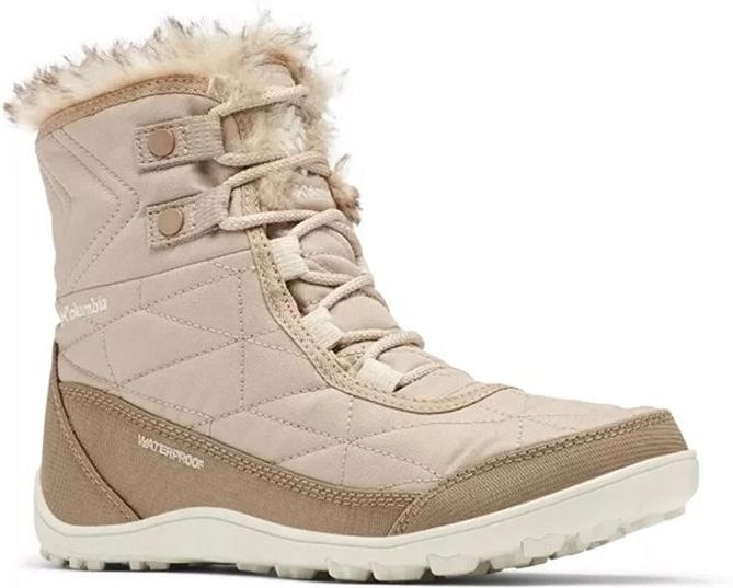 Columbia Minx Shorty III Béžové Sněhule S Kožešinou 40 6DA