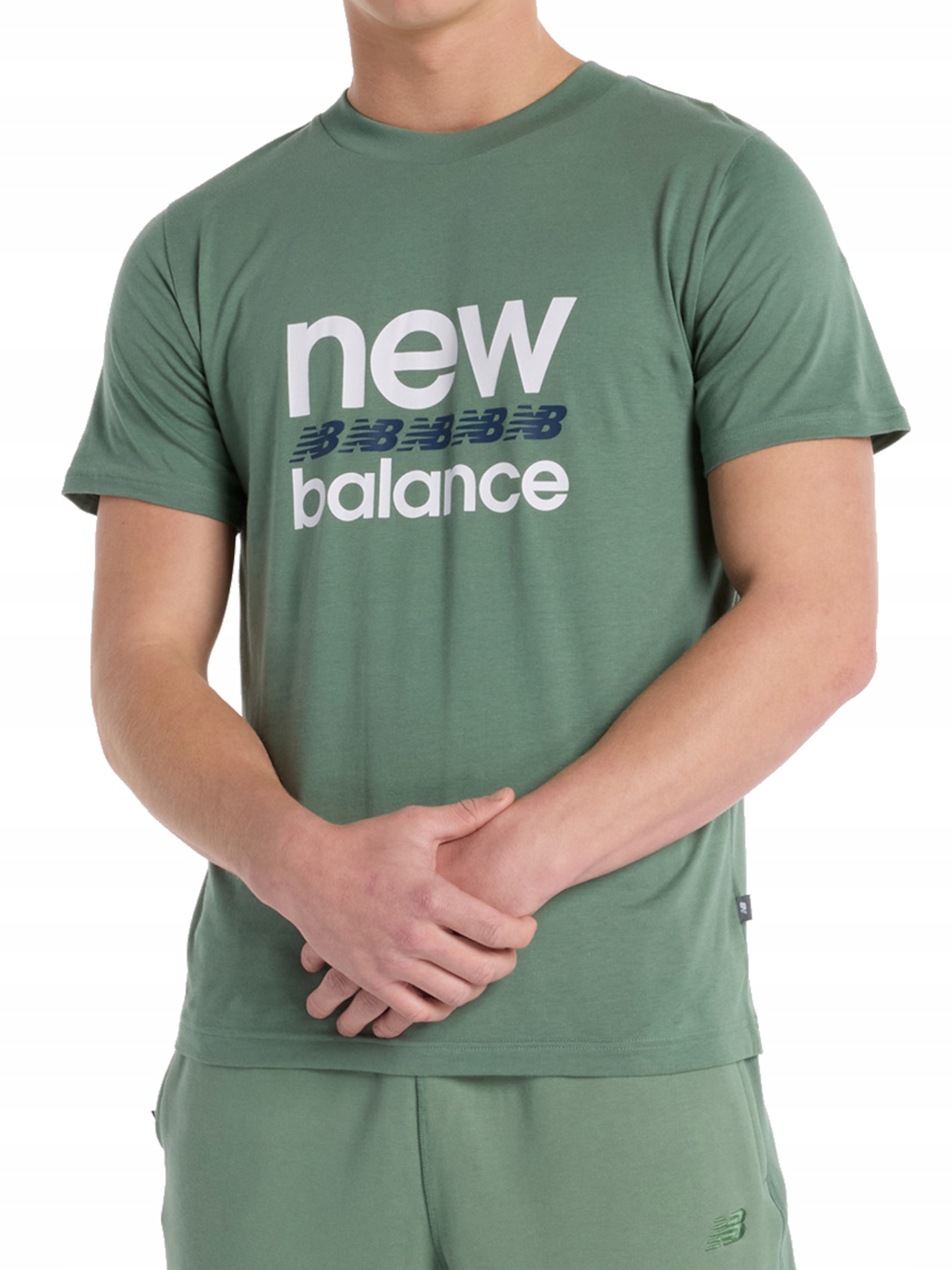 pánské tričko New Balance MT51940DKJ zelená sportovní bavlna L