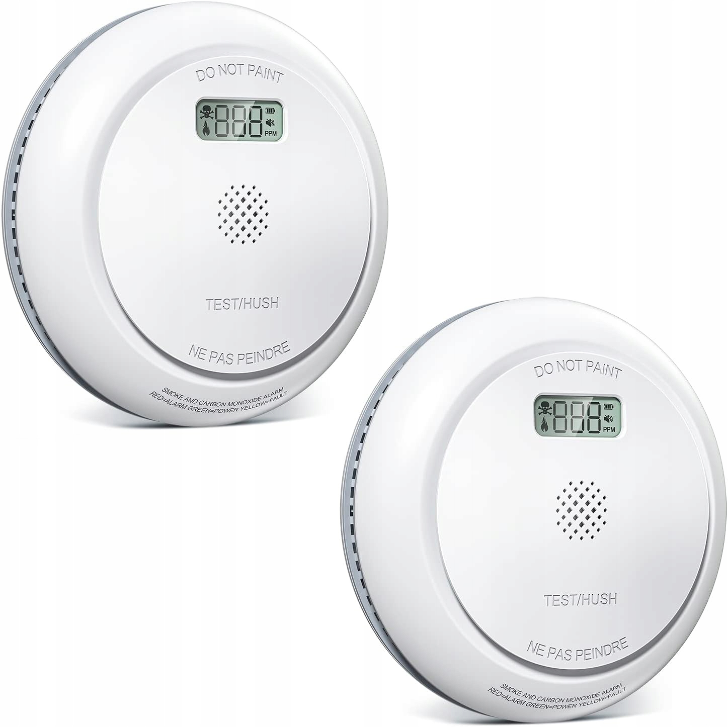 2x Detektor Oxidu Uhelnatého Kouře Detektor Oxidu Uhelnatého Co LCD Putogesafe GS888