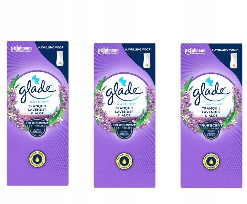 GLADE TOUCH FRESH LAVENDER LAWENDA SKONCENTROWANY ODŚWIEŻACZ ZAPAS 3x10ml