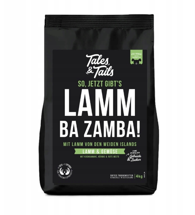 Sucha Karma Monobiałkowa Dla Psa Tales And Tails 75% Jagnięciny 4KG