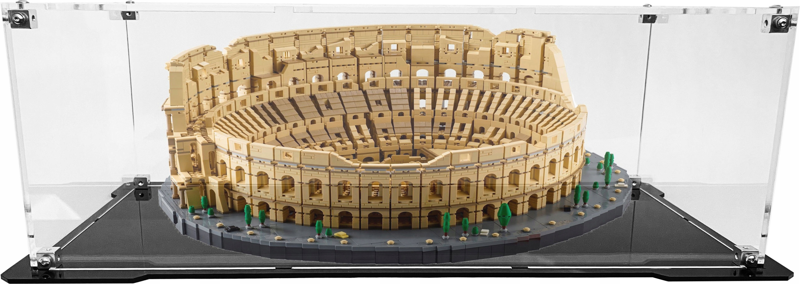 Vitrína s černou základnou pro stavebnici Lego 10276 Koloseum
