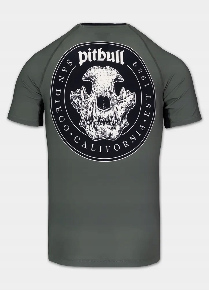 Pánský krátký Rashguard Pitbull – tréninkové tričko s potiskem Skull Logo