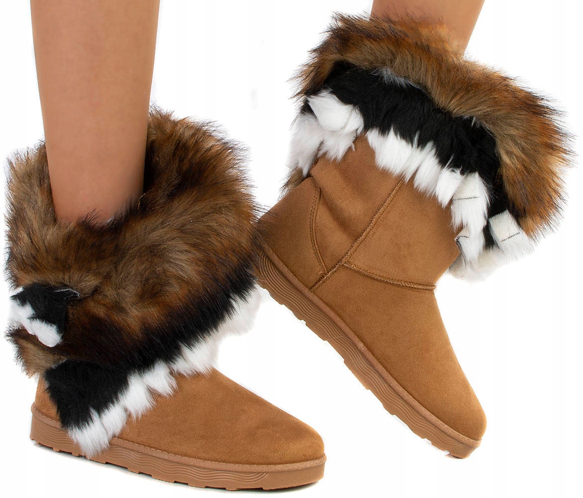 CAMEL CIEPŁE ŚNIEGOWCE Z FUTERKIEM BOTKI 37 Rozmiar 37