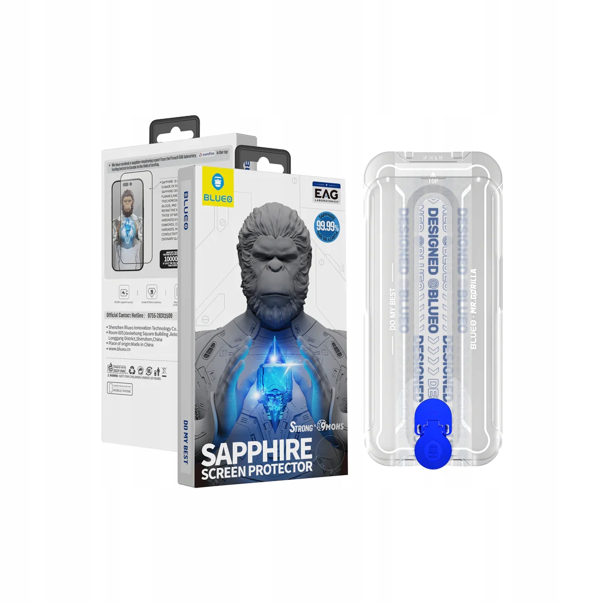 Safírové sklo pro iPhone 16 Pro Blueo