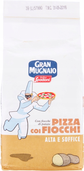 4x Mouka na pizzu Pizza coi Fiocchi di patate 1kg Spadoni