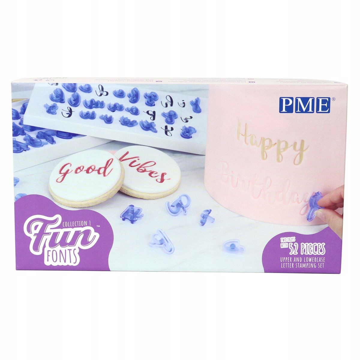 

Zestaw foremek do tworzenia napisów alfabet 52 szt