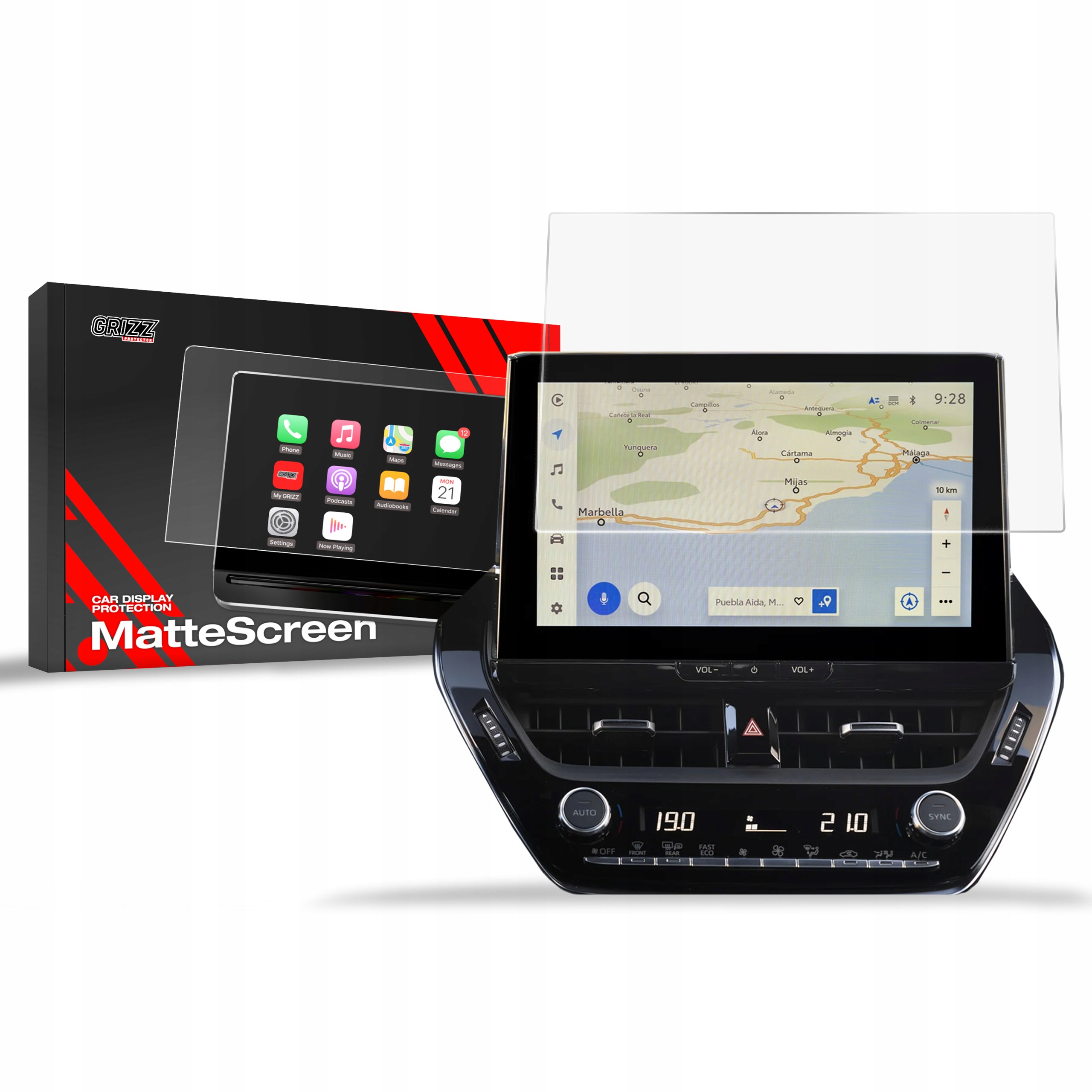 Fólie na displej (matná), Toyota Yaris IV, 2024- , Display 10,5"