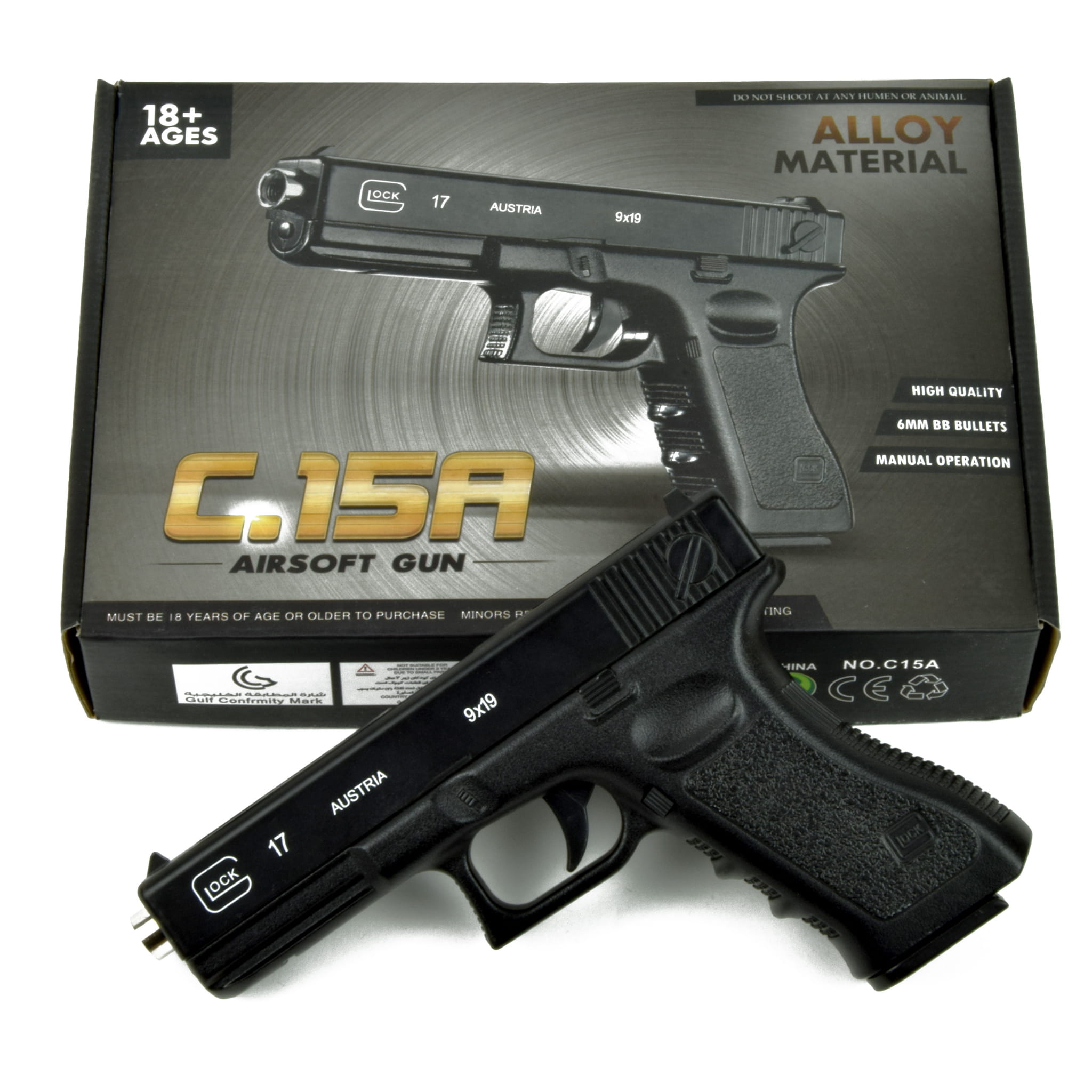 

Pistolet policja Metalowy replika Asg kulki glock