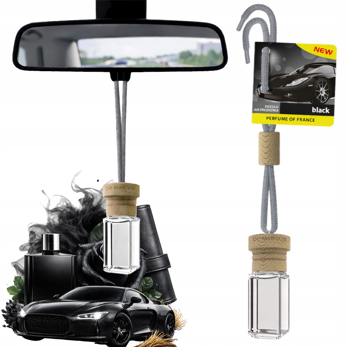Zapach do samochodu, buteleczka na lusterko Dr. Marcus Piccolo Black