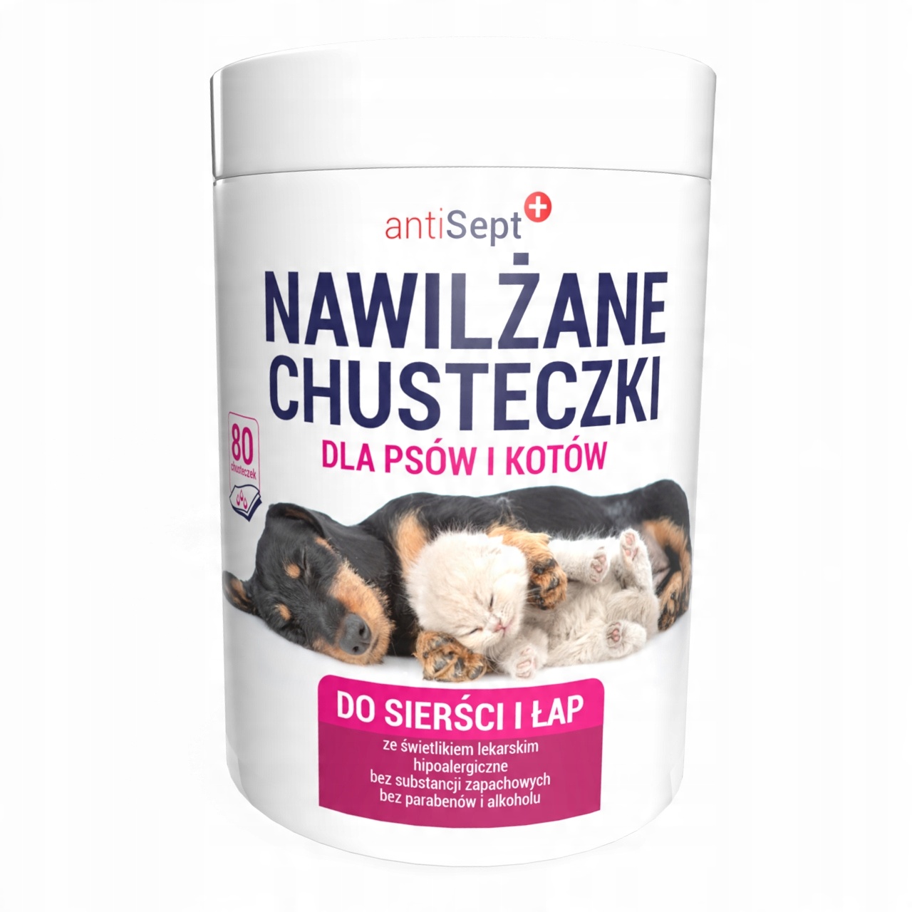 

AntiSept Nawilżane chusteczki sierść i łapy 80szt
