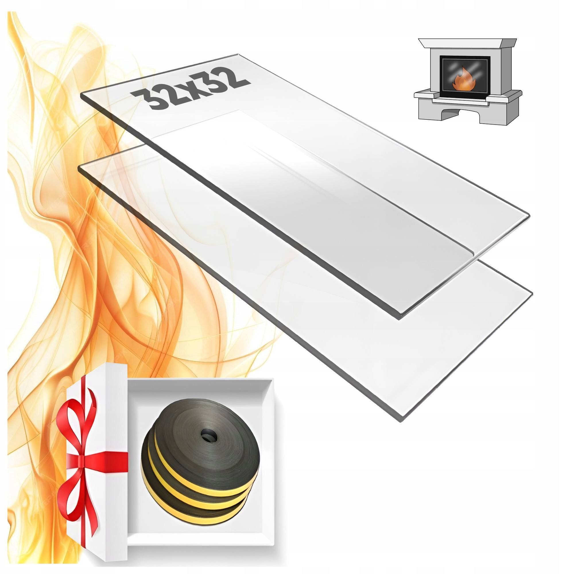 Sklo Sklo 32x32 Do Krbu Kozího Kamna Kratki 320x320 mm