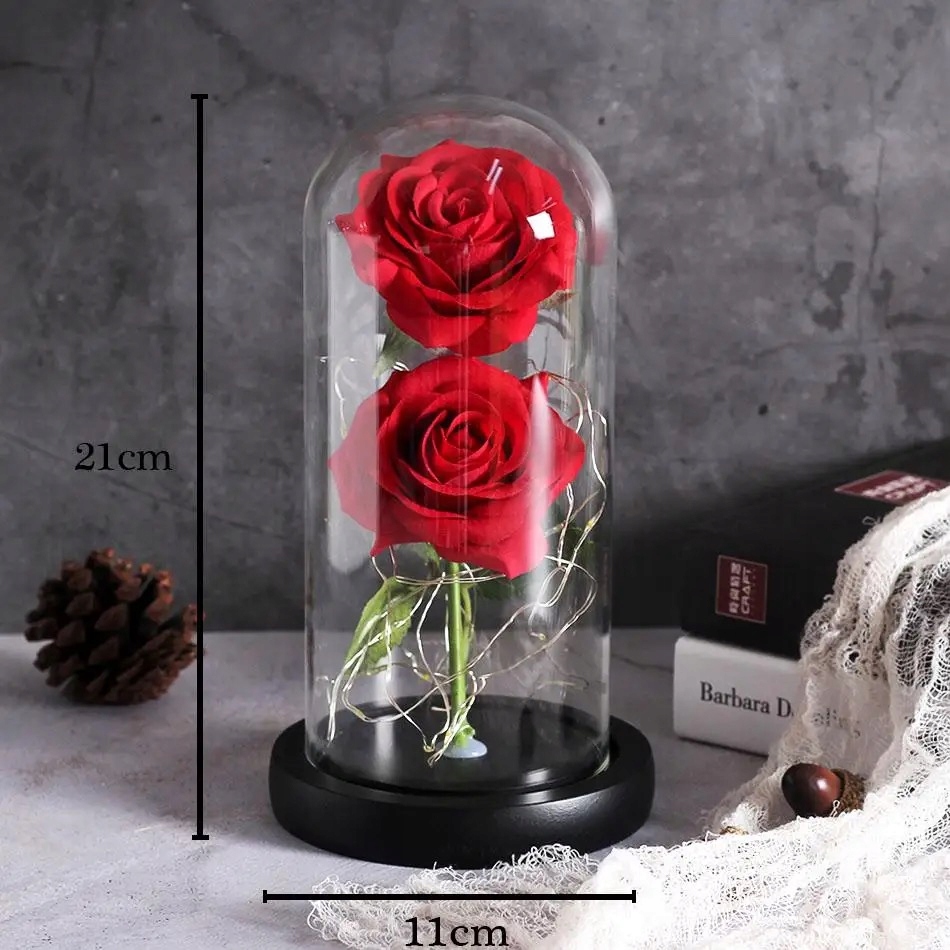 WIECZNA RÓŻA ŚWIECĄCA LED W PUDEŁKU PREZENT FLOWER BOX DZIEŃ BABCI KOBIET Kod producenta HG6945