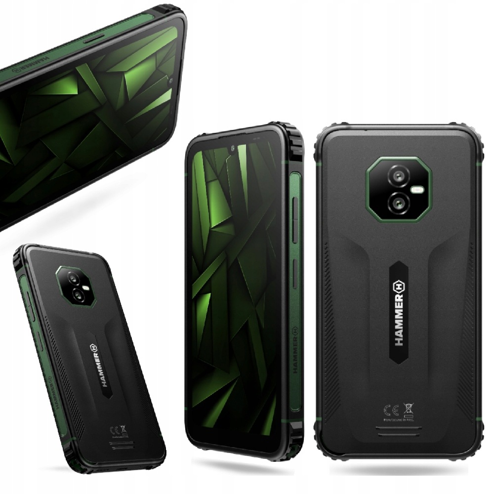 Smartphone myPhone Hammer Ranger Lte 6/128GB pancéřový Černo-zelený
