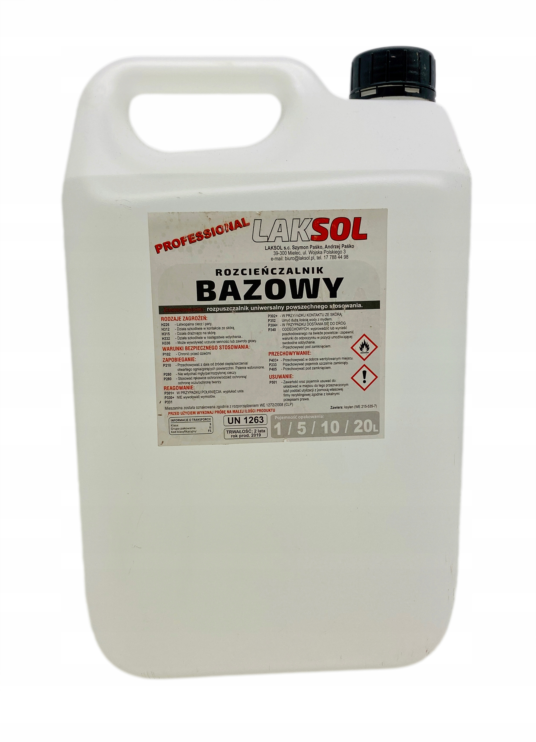 ROZCIENCZALNIK BAZOWY 10L Brand Laksol