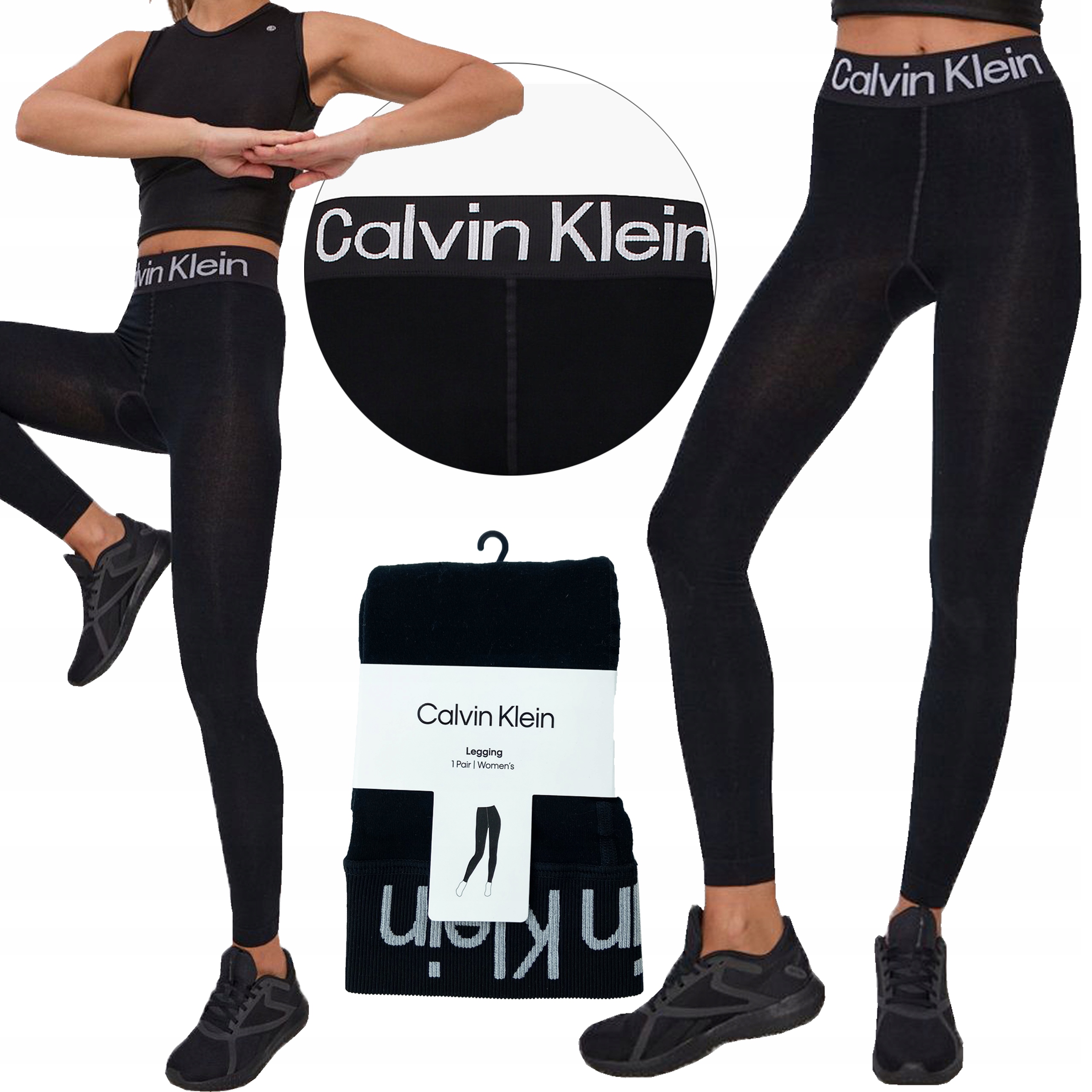 Legginsy Calvin Klein - Materiał: bawełniane 