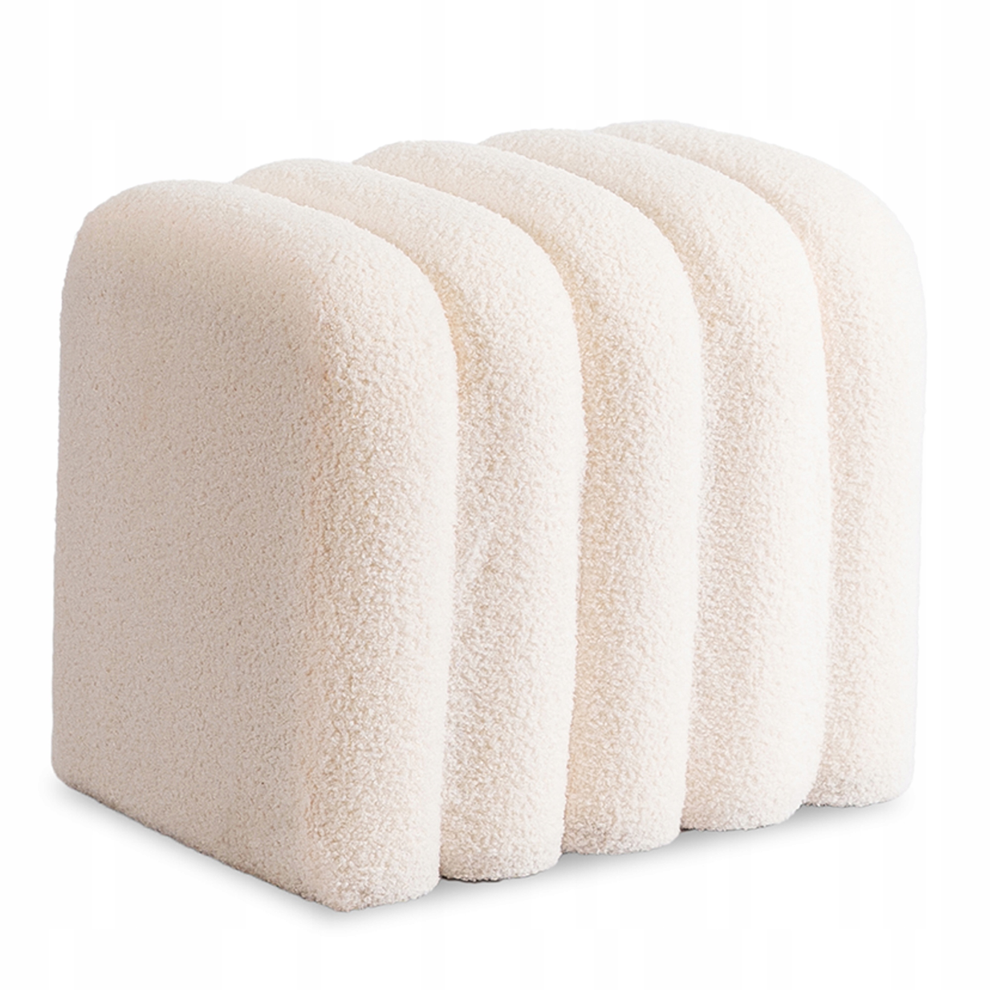 Taburet Sedátko do předsíně pro toaletní stolky Teddy Puf Krémová Karbon