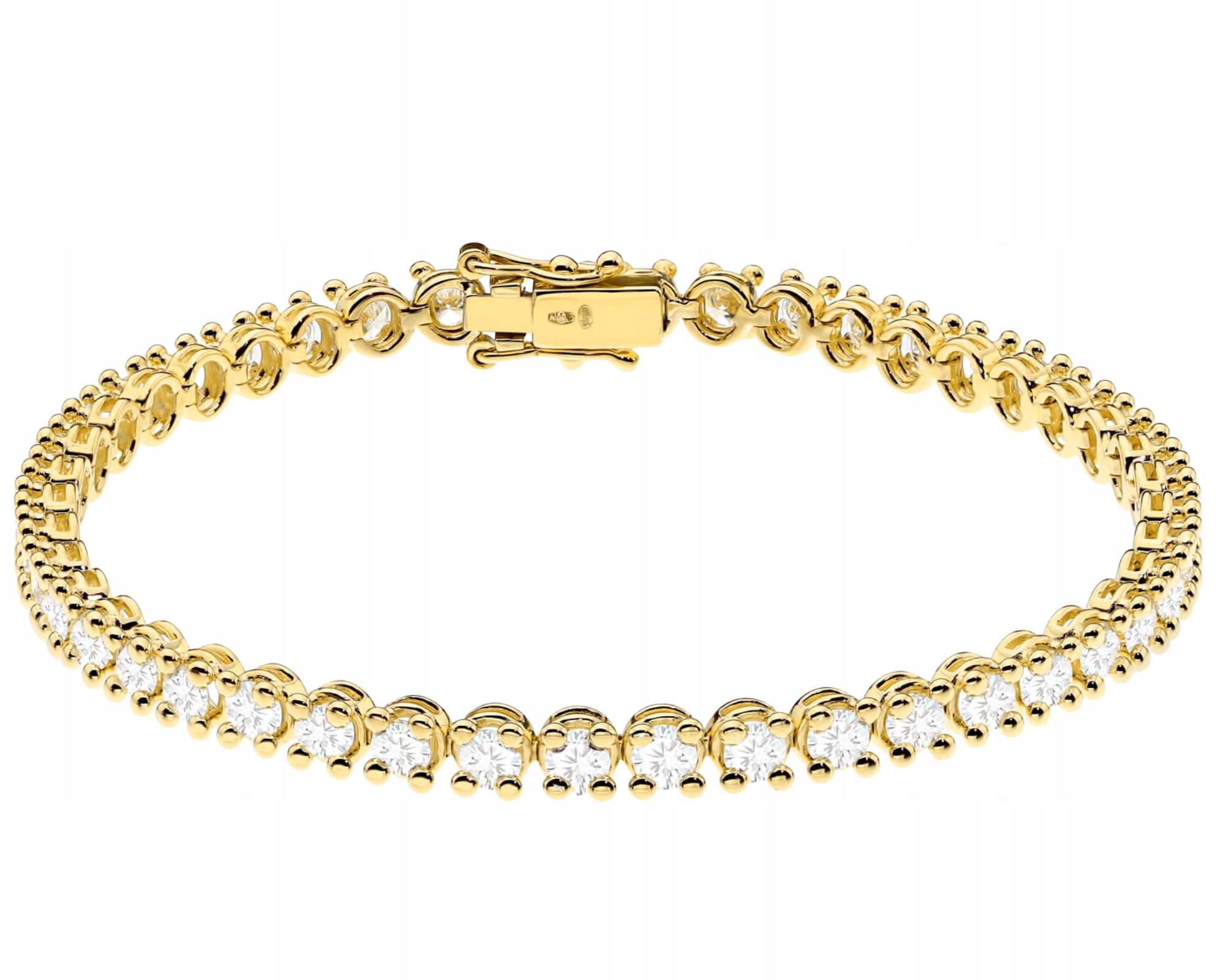 Zlatý náramek s brilianty 2,16 Ct Elegantní Zlato 585 Vysoká třída