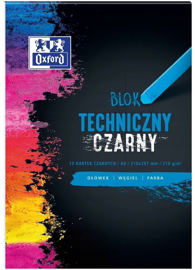 BLOK TECHNICZNY A4/10K CZARNY OXF 400093231 A'20