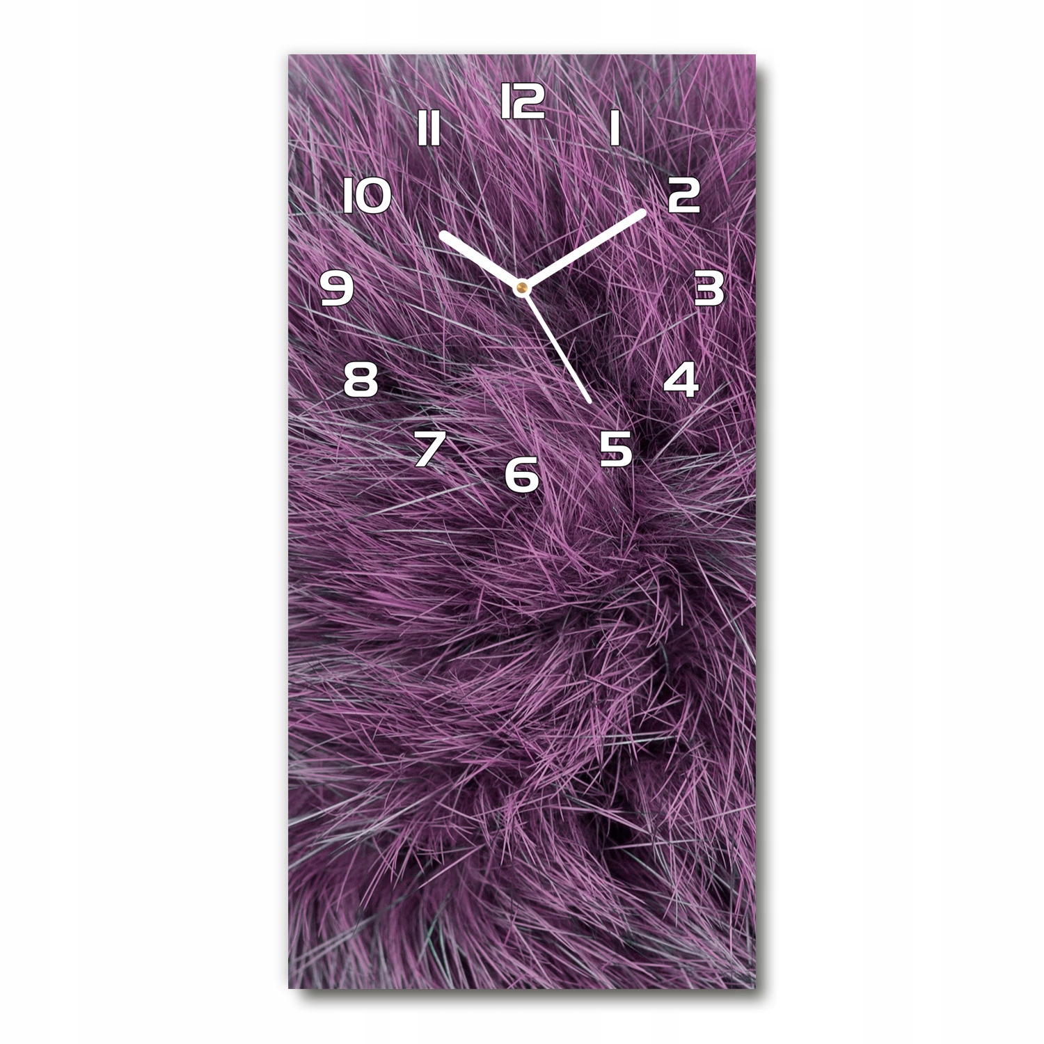 

Cichy pionowy zegar na ścianę Różowe futro 30x60cm