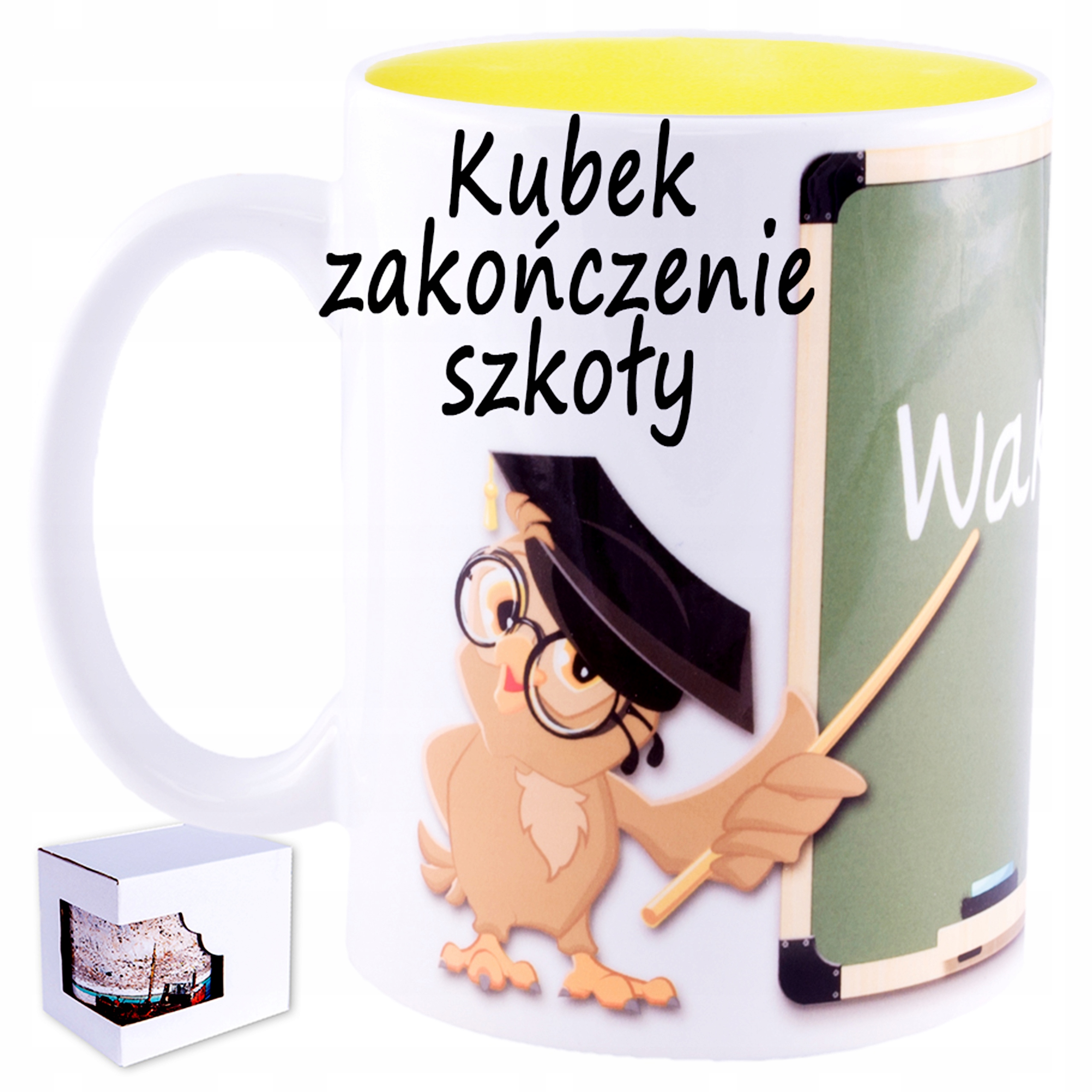 

Kubek z nadrukiem kubki zakończenie roku szkolnego