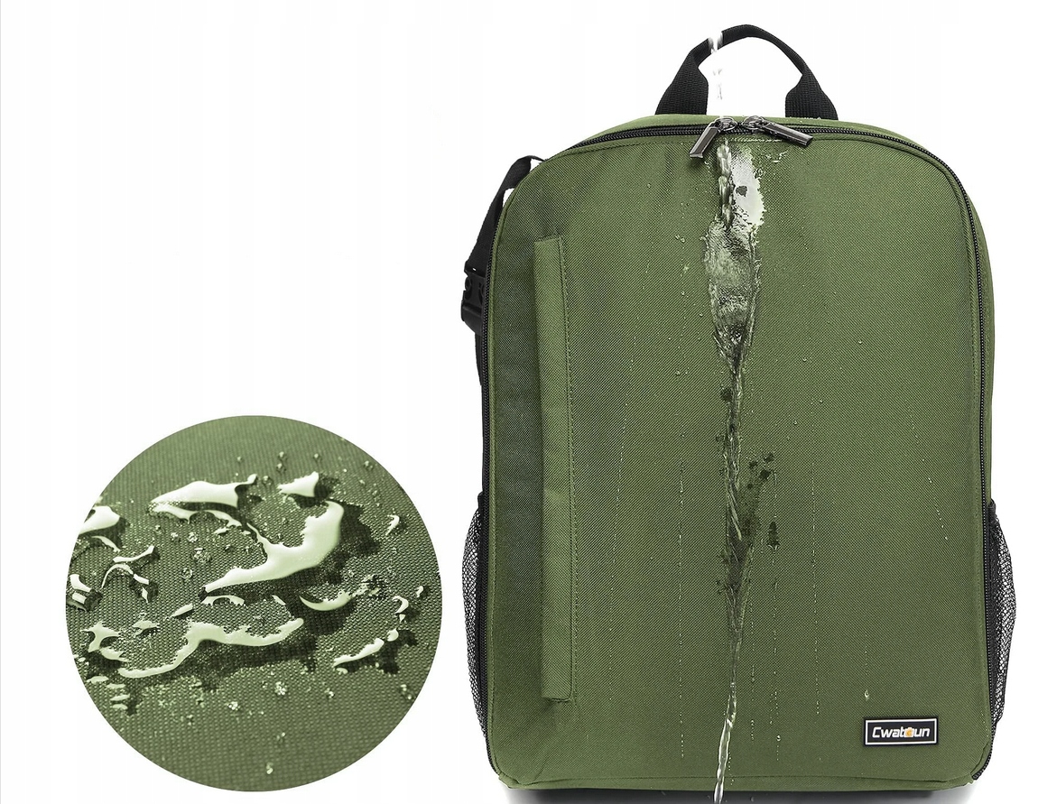 Voděodolný Batoh na fotoaparát Ochranná taška na rameno Zelená kameramanská taška