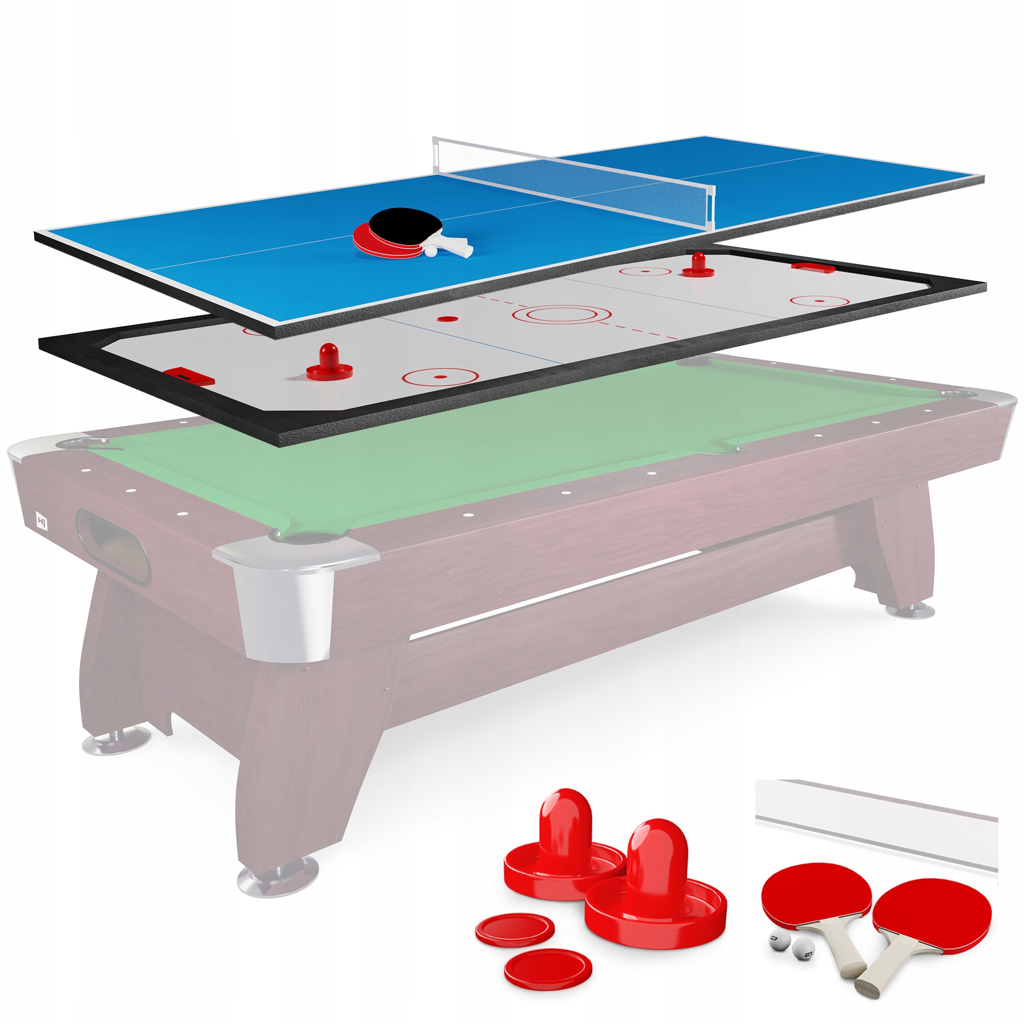 Nakładka na stół bilardowy 9ft dwustronna ping-pong cymbergaj tenis hokej