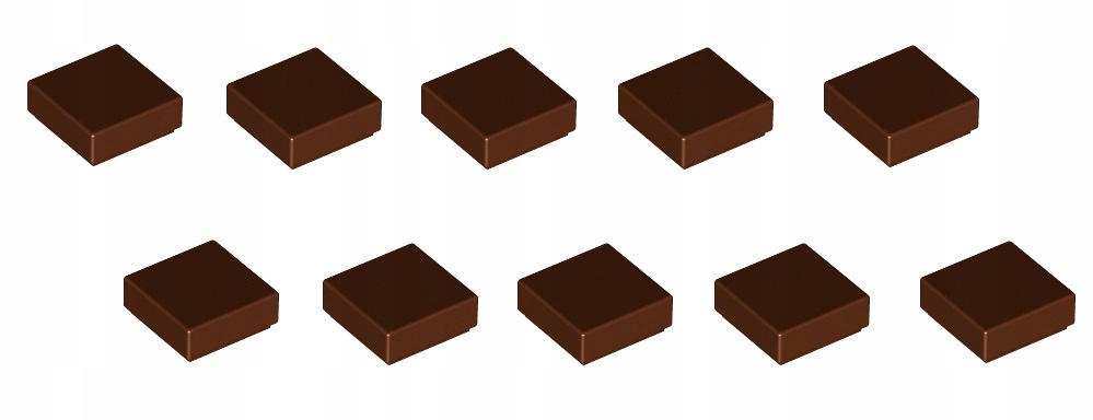 

Lego Płaska 1x1 brązowy 3070b - 10 szt