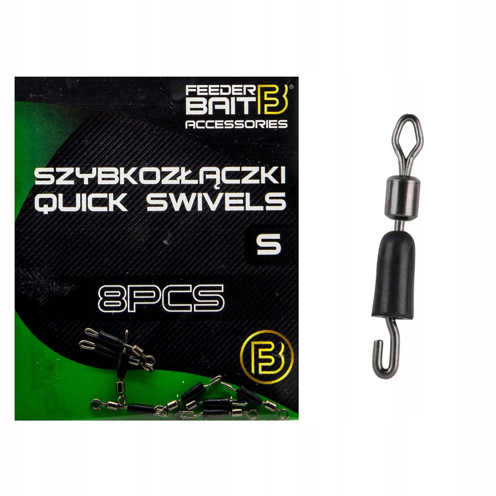 Szybkozłączka Krętlik Agrafka Feeder Bait Quick Swivels S