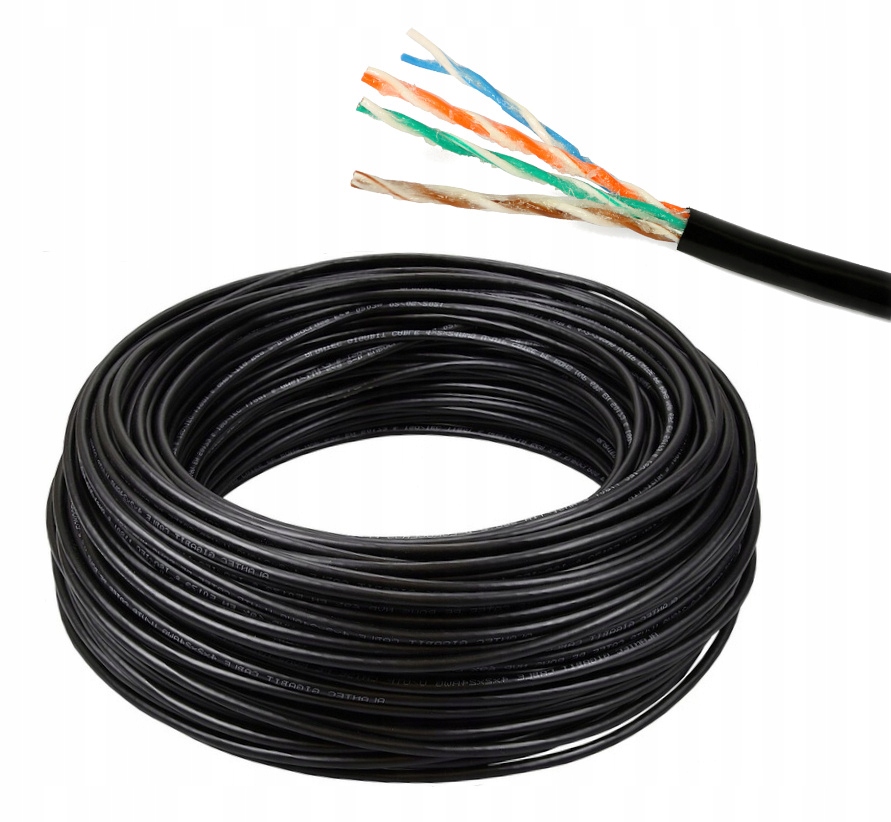 Kabel Utp Zewnętrzna Ziemna Kategoria 5E Żelowana Skrętka 50 Metrów
